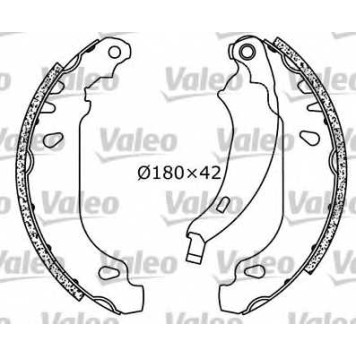 VALEO 562647 - колодки тормозные барабанные, задние