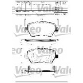 Колодки тормозные дисковые передний для MERCEDES CITAN Mixto, CITAN / NISSAN LATIO, MICRA, NOTE, TIIDA / RENAULT CAPTUR, CLIO, DUSTER, KANGOO Express, KANGOO, LOGAN EXPRESS, LOGAN, MODUS, ZOE <b>VALEO 598641</b>