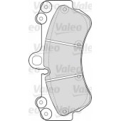 Колодки тормозные дисковые передний для PORSCHE CAYENNE(955,9PA) / VW TOUAREG(7L6,7L7,7LA,7P5) <b>VALEO 598655</b>