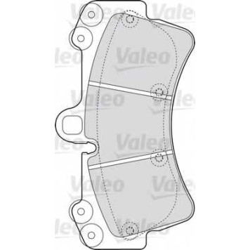 VALEO 598656 - колодки тормозные, передние