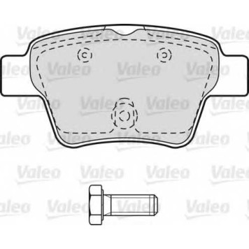 Колодки тормозные дисковые задний для CITROEN C4(LA#,LC#) / PEUGEOT 207(WA#,WC#,WD#,WK#), 307(3A/C,3B,3E,3H) <b>VALEO 598702</b>