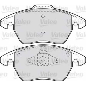 Колодки тормозные дисковые передний для CITROEN C4(LA#,LC#) / PEUGEOT 207(WA#,WC#,WK#), 208, 3008, 307(3A/C,3B,3E,3H), 308(4A#,4C#) <b>VALEO 598715</b>