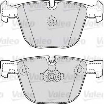 Колодки тормозные дисковые задний для BMW 1(E82), 3(E90,E92,E93), 5(E60,E61), 6(E63,E64), 7(E65,E66,E67), X5(E70,F15,F85), X6(E71,E72,F16,F86) <b>VALEO 598820</b>