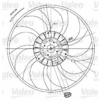 Вентилятор охлаждения двигателя VALEO MF1022 / 698424