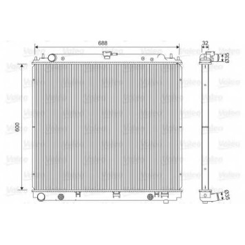 Радиатор охлаждения двигателя VALEO 701566