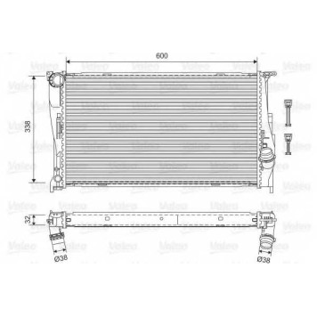 Радиатор охлаждения двигателя VALEO 701601