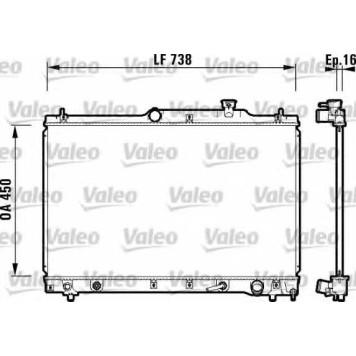 Радиатор охлаждения двигателя VALEO 734201