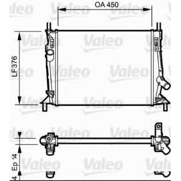 Радиатор охлаждения двигателя VALEO 734319
