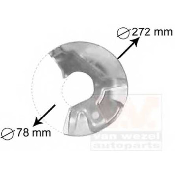 Отражатель, диск тормозного механизма VAN WEZEL 5823372