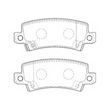 Колодки тормозные дисковые задний для TOYOTA COROLLA(##E11#, #E12J#, #E12T#, CDE12#, NDE12#, ZDE12#, ZZE12#) <b>WAGNER WBP23816A</b>