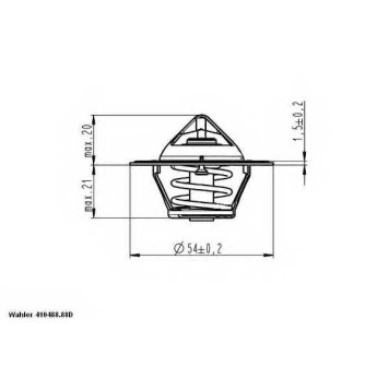 Термостат охлаждающей жидкости WAHLER 410488.88D