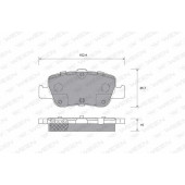 Колодки тормозные дисковые задний для TOYOTA AURIS, COROLLA <b>WEEN 151-0008 / 21580</b>