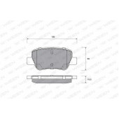 Колодки тормозные дисковые задний для TOYOTA AVENSIS(ADT27,ZRT27) <b>WEEN 151-0009 / 21580</b>