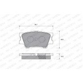 Колодки тормозные дисковые задний для LEXUS ES / TOYOTA CAMRY, RAV 4 <b>WEEN 151-0010 / 21580</b>