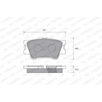 Колодки тормозные дисковые задний для LEXUS ES / TOYOTA CAMRY, RAV 4 <b>WEEN 151-0010 / 21580</b>