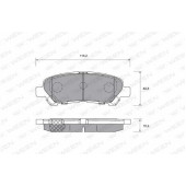 Колодки тормозные дисковые задний для TOYOTA KLUGER(#ASU4#,#GSU4#,#MHU4#) <b>WEEN 151-0011 / 21580</b>