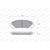 Колодки тормозные дисковые передний для LEXUS ES, RX / TOYOTA KLUGER, RAV 4 <b>WEEN 151-0019 / 21580</b>