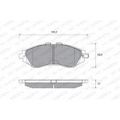 Колодки тормозные дисковые для CHEVROLET ASTRA, VECTRA, ZAFIRA(F75) / DAEWOO LACETTI, LANOS(KLAT), NUBIRA(KLAJ) <b>WEEN 151-1109 / 23234</b>