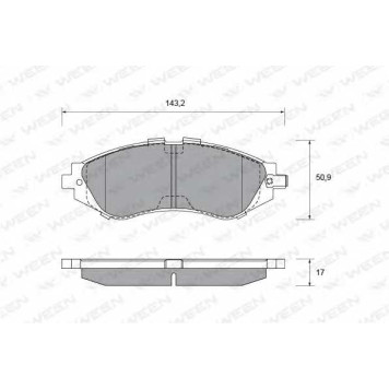 Колодки тормозные дисковые для CHEVROLET ASTRA, VECTRA, ZAFIRA(F75) / DAEWOO LACETTI, LANOS(KLAT), NUBIRA(KLAJ) <b>WEEN 151-1109 / 23234</b>