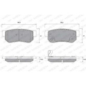 Колодки тормозные дисковые для HYUNDAI ELANTRA, GETZ, GRANDEUR, SANTA FE, SONATA, TUCSON, XG / KIA MAGENTIS, OPIRUS, SPORTAGE <b>WEEN 151-1133 / 23543</b>