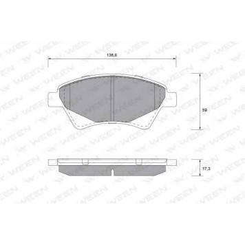 Колодки тормозные дисковые для RENAULT GRAND, KANGOO Express, KANGOO, MEGANE, SCENIC <b>WEEN 151-1150 / 23930</b>