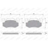Колодки тормозные дисковые для CITROEN SAXO, XSARA, ZX / PEUGEOT 106, 205, 206, 306, 309 / RENAULT 11, 19, 9, CLIO, MEGANE, SUPER 5, THALIA <b>WEEN 151-1155 / 20635</b>