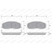 Колодки тормозные дисковые для DAEWOO REXTON / HYUNDAI H-1, HIGHWAY, PORTER, SANTA FE, TRAJET / SSANGYONG ACTYON SPORTS, ACTYON, KYRON, REXTON <b>WEEN 151-1168</b>