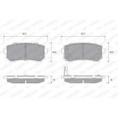 Колодки тормозные дисковые для HYUNDAI i10(PA) / KIA PICANTO(BA) <b>WEEN 151-1184</b>