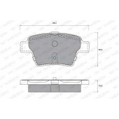 Колодки тормозные дисковые для CITROEN C4(LA#,LC#) / PEUGEOT 307(3A/C,3B,3E,3H) <b>WEEN 151-1207 / 24150</b>