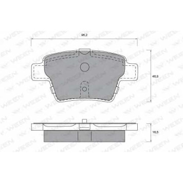 Колодки тормозные дисковые для CITROEN C4(LA#,LC#) / PEUGEOT 307(3A/C,3B,3E,3H) <b>WEEN 151-1207 / 24150</b>