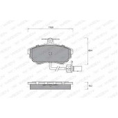 Колодки тормозные дисковые для AUDI A4(8D2, 8D5, 8E2, 8E5, 8EC, 8ED, 8H7, 8HE, B5, B6, B7) / VW PASSAT(3B2, 3B3, 3B5, 3B6) <b>WEEN 151-1255 / 21945</b>