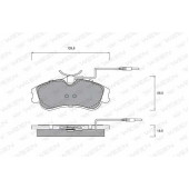 Колодки тормозные дисковые для CITROEN BERLINGO(M#,MF), XSARA(N0,N1,N2) / PEUGEOT 306(7A,7B,7C,7D,7E,N3,N5), PARTNER(5,5F) <b>WEEN 151-1272 / 23124</b>