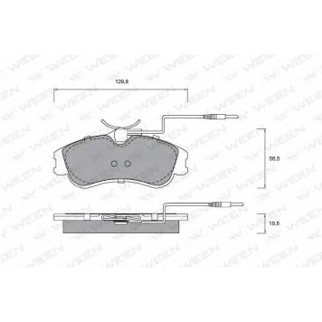 Колодки тормозные дисковые для CITROEN BERLINGO(M#,MF), XSARA(N0,N1,N2) / PEUGEOT 306(7A,7B,7C,7D,7E,N3,N5), PARTNER(5,5F) <b>WEEN 151-1272 / 23124</b>
