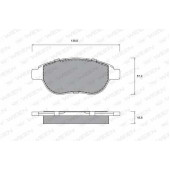 Колодки тормозные дисковые для CITROEN BERLINGO, C3, XSARA / FIAT DOBLO, IDEA / LANCIA MUSA / PEUGEOT 1007, 206, 207, 307, PARTNER <b>WEEN 151-1277 / 23600</b>