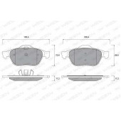 Колодки тормозные дисковые для RENAULT LAGUNA(BG0/1#,KG0/1#) <b>WEEN 151-1336 / 23215</b>
