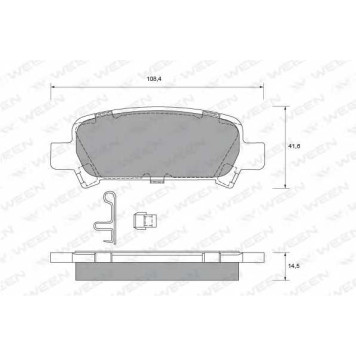 Колодки тормозные дисковые <b>WEEN 151-1376</b>