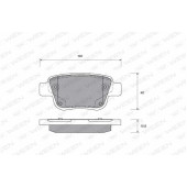 Колодки тормозные дисковые задний для TOYOTA AVENSIS(#T22#,T25,T25#), COROLLA(R1#,ZER#,ZZE12#) <b>WEEN 151-2307 / 21580</b>