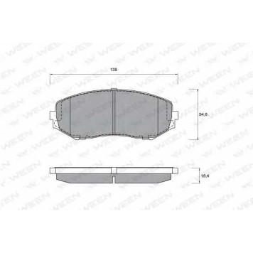 WEEN 1512587 - колодки тормозные дисковые