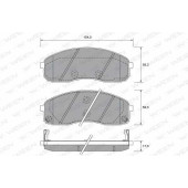 Колодки тормозные дисковые для KIA CARNIVAL(GQ) <b>WEEN 151-2593 / 23649</b>
