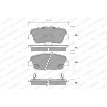 Колодки тормозные дисковые <b>WEEN 151-2598</b>