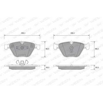 Колодки тормозные дисковые <b>WEEN 151-2659</b>
