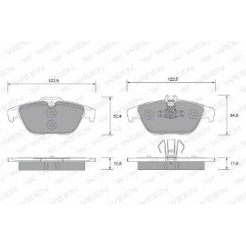 Колодки тормозные дисковые <b>WEEN 151-2666</b>