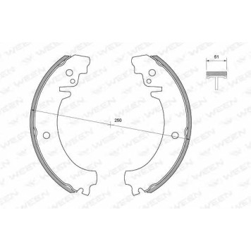 Комплект тормозных колодок для CHEVROLET NIVA / FIAT 238-SERIE(238#) <b>WEEN 152-2001</b>