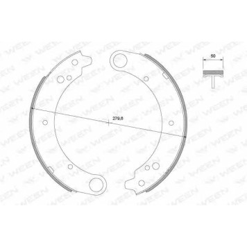 Комплект тормозных колодок задний <b>WEEN 152-2005</b>