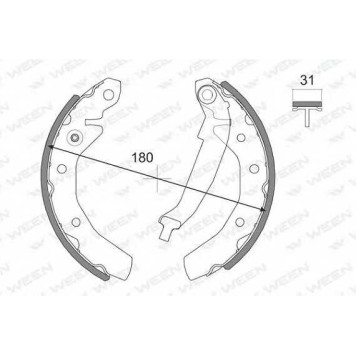 Комплект тормозных колодок для CHEVROLET MATIZ(M200,M250), SPARK / DAEWOO MATIZ(KLYA) <b>WEEN 152-2006</b>