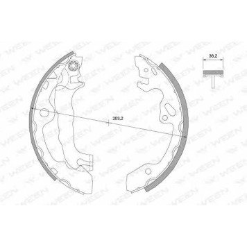 Комплект тормозных колодок для FORD FOCUS(DA#,DAW,DBW,DFW,DNW) <b>WEEN 152-2008</b>