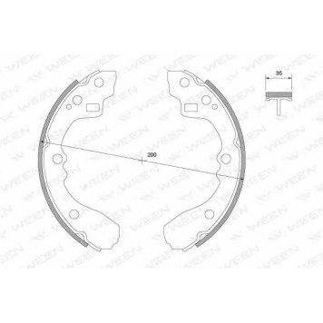 Комплект тормозных колодок для KIA SEPHIA(FA,FB), SHUMA(FB) <b>WEEN 152-2015</b>