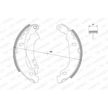 Комплект тормозных колодок для FORD FIESTA(GFJ) / RENAULT CLIO(BB0/1/2#, CB0/1/2#, SB0/1/2#), LOGAN(LS#), SANDERO/STEPWAY, THALIA(LB0/1/2#) <b>WEEN 152-2020</b>