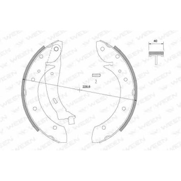 Комплект тормозных колодок для CITROEN BERLINGO(B9,M#,MF), XSARA(N68) / PEUGEOT 405(4E), PARTNER(5,5F) <b>WEEN 152-2037</b>