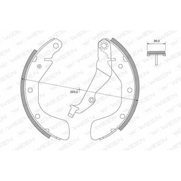 Комплект тормозных колодок для CHEVROLET AVEO(T200,T250,T255), KALOS / DAEWOO KALOS(KLAS) <b>WEEN 152-2051</b>